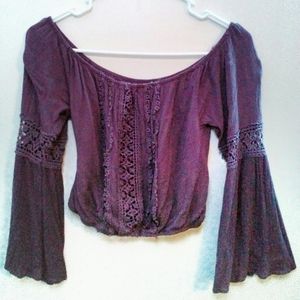 Charlotte Russe Elegant Purple Crop